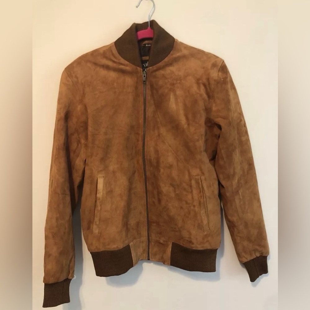 NEW Real Leather Men's Suede Bomber
Jacket Size 2XS